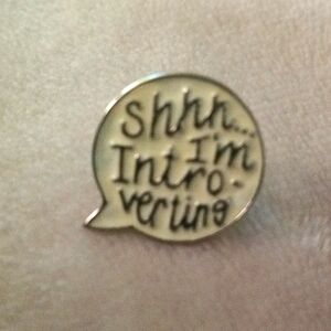 Shhh...I'm Introverting Enamel Pin